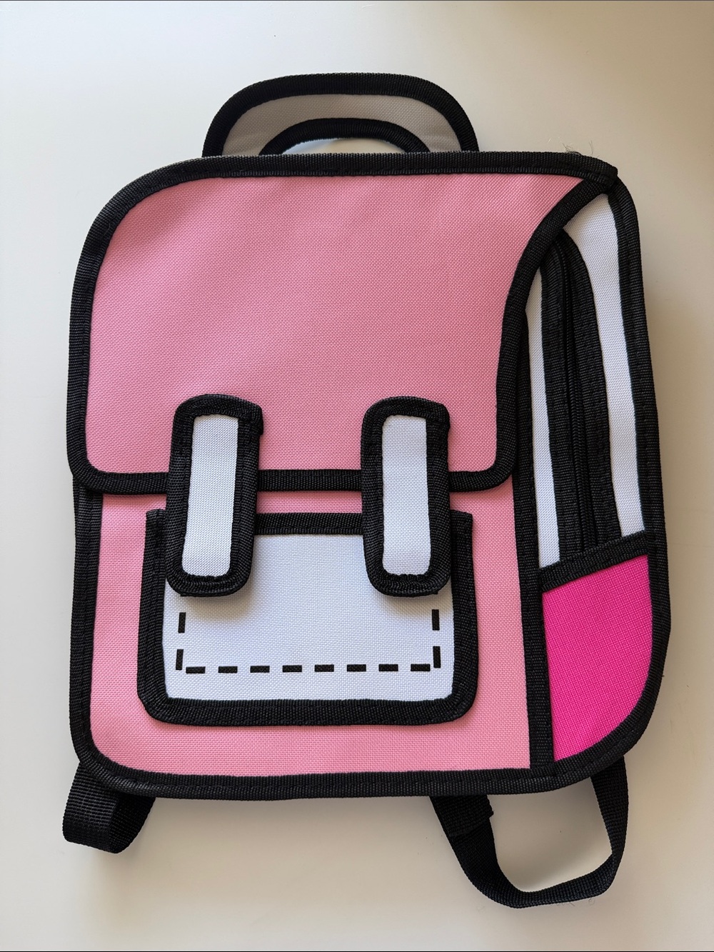 Pink Kids Cartoon-Style Backpack